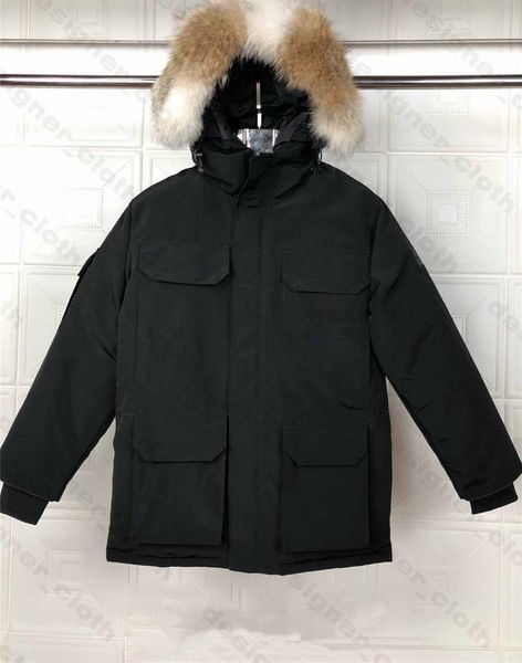 

2020 canada mens designer winter coats parkas brands outerwear hooded windbreaker big fur down jackets vest manteau hiver doudoune003, Black