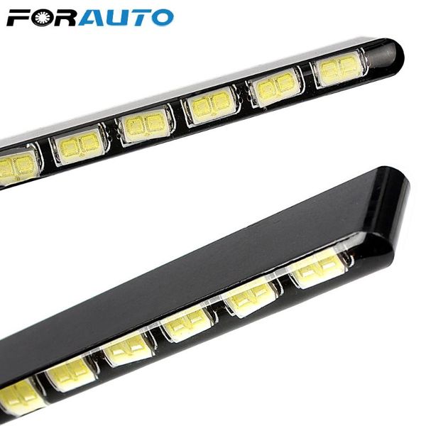 

forauto 2pcs smd aluminum housing 12 leds led strip daytime running lights drl daylight light source 7030 fog light car styling