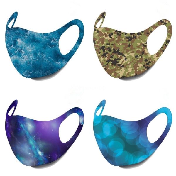 

designer printed women silk magic scarf face mask 14 styles chiffon handkerchief outdoor windproof half face dust-proof sunshade masks #9#95
