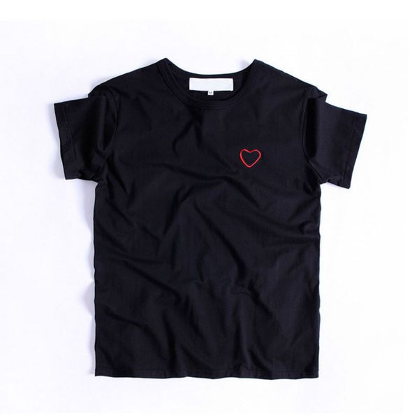 

2020 t shirt mens fashion red heart lovers printed t shirt for men hip-hop solid color short sleeve womens tees size s to xl, White;black