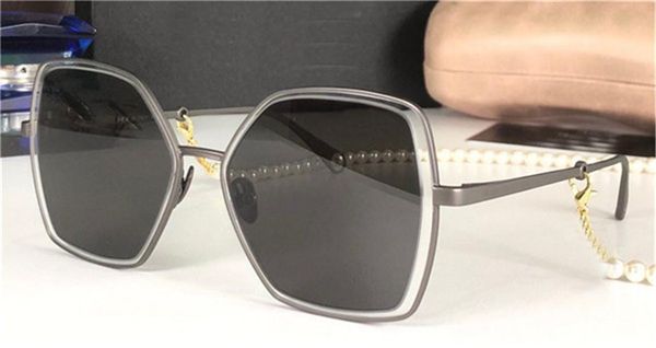 

new designer ladies sunglasses 4262 square simple frame with chain glasses popular style uv uv400 outdoor wholesale eyewear, White;black