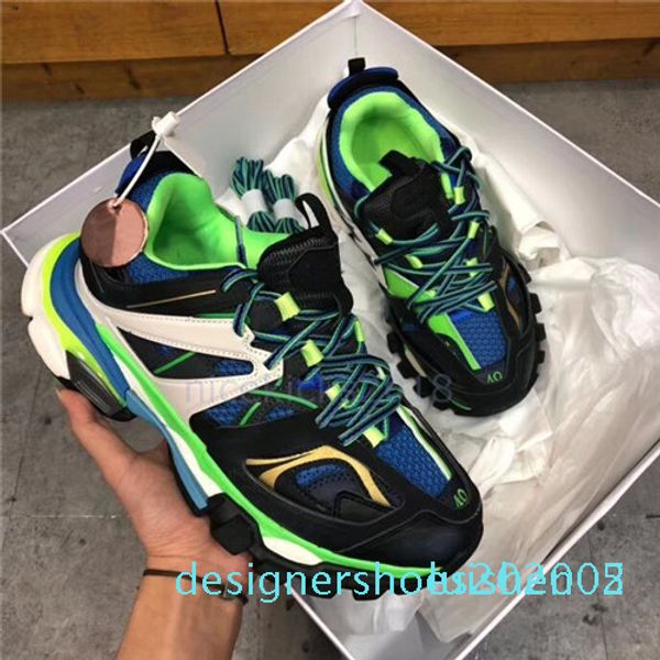 

2020 new man woman sneaker lace-up mixed colors fashion lace up grandpa trainer designer shoes chaussures de sport d05, Black