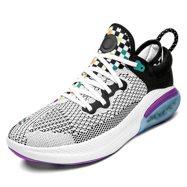 

casual men shoes air cushion mesh sneakers couple breathable reflective lace-up shoes men wear-resistant women footwear, Black