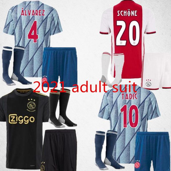 

men 21 ajax amsterdam fc soccer jersey 2020 2021 prome, Black