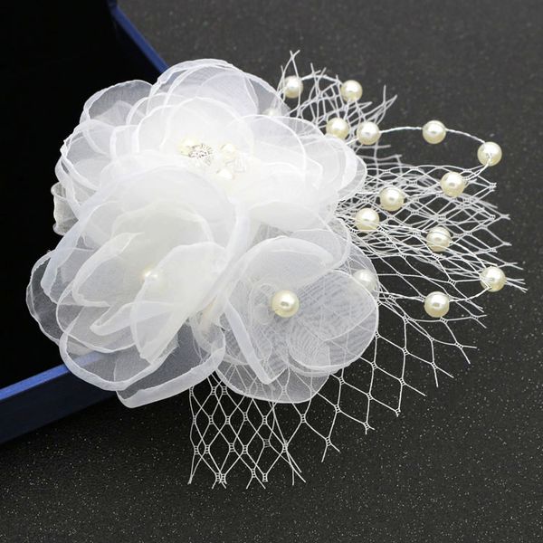 

alexzendra bridal hair white flower pearl headwear for women headpieces bride accessories headwear