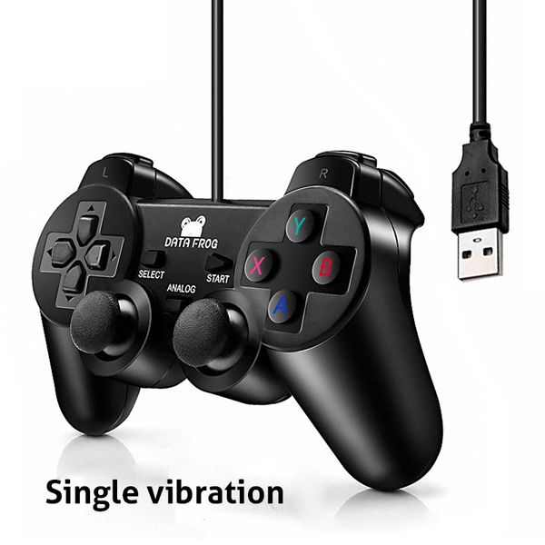 

vibration joystick wired usb pc controller for pc computer lapfor winxp/win7/win8/win10 for vista black gamepad