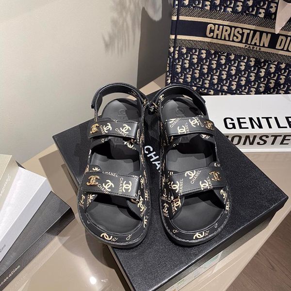 

2020 luxury magic stick white black cowskin real leather platform designer sandals women fashion shoes size 35 to 41