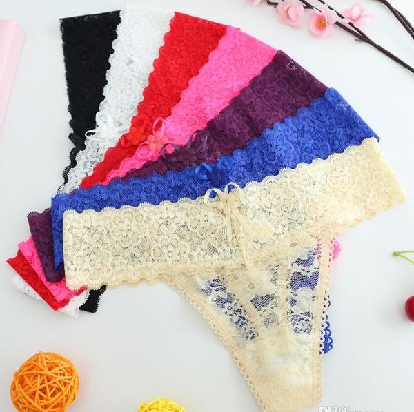 

teenage girls lace panties thong ultra thin low waist briefs underwear g-strings tangas female small size intimates 8018, Black;pink