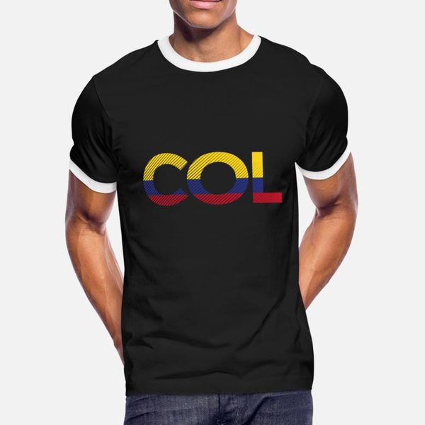 

colombia t shirt men create 100% cotton s-xxxl clothes anti-wrinkle breathable spring slim shirt