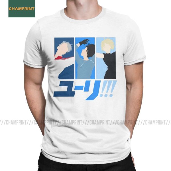 

yuri on ice t-shirts men russian plisetsky tiger yoi nikiforov yurio cute otabek kawaii anime cotton tees short sleeve t shirt