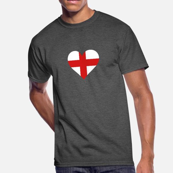 

a heart for england t shirt men custom tee shirt round collar pattern anti-wrinkle authentic spring outfit shirt