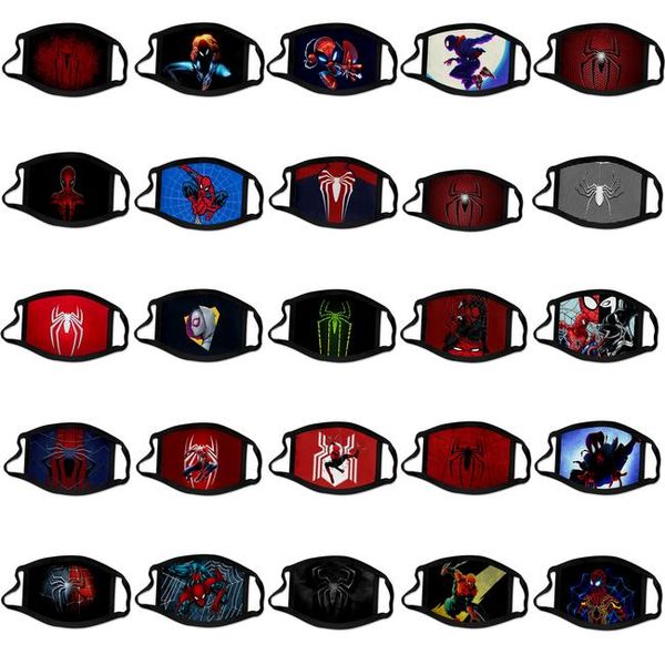 

masks breathable pollution windproof anti-dust cotton mask cartoon kids anti reusable for 5 spiderman face mouth rolhg