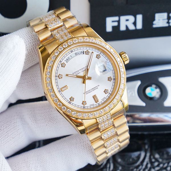 

men montre mens mm automatic stainless watches diamond luxe steel 41 watches de movement watch 904l pwbgt, Slivery;brown