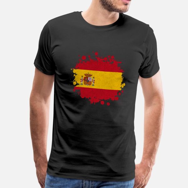 

spain blob t shirt men customize cotton o-neck unique fitness casual summer vintage shirt