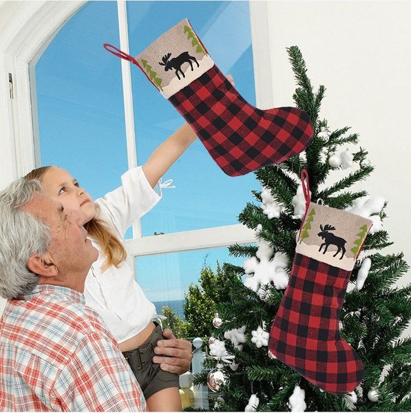 

40@ pendant ornaments christmas candy gift bag christmas stockings decoration new year candy bag gift fireplace tree jewelry