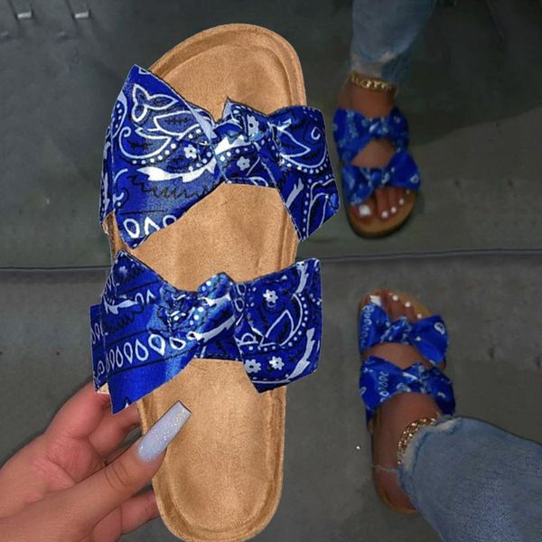 

женские сандалии bowknot римские плоский тапочки повседневный indooroutdoor non-slip круглый toe обувь для дам скольжению на пляже сандалии, Black