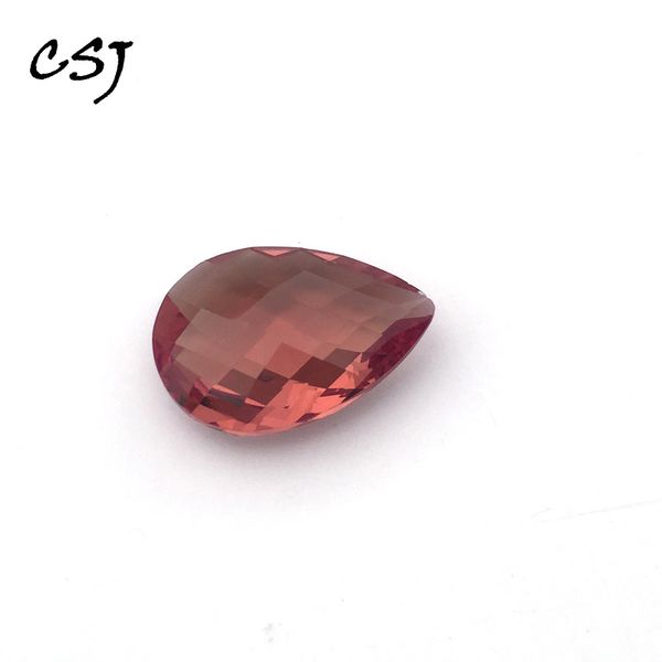 

csj created diaspore zultanite loose gemstone pear 18*25mm sultanite for diy fine jewelry 925 silver mounting color change stone, Golden;silver