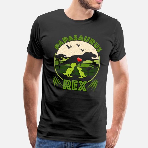 

papasaurus rex t shirt men designs 100% cotton o-neck solid color interesting funny casual summer pattern shirt