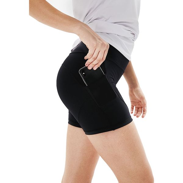 

sports yoga tights shorts stretchy high waist tight run women fitness gym jogging push up running workout walking mvsyo, White;red
