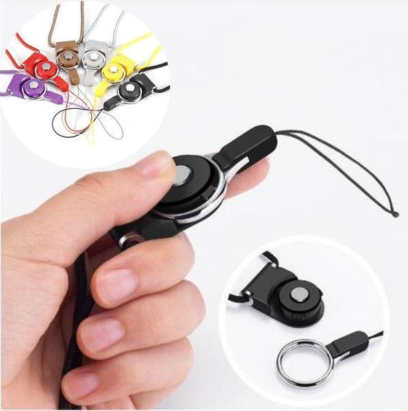 

cgjxsnew 360 degree rotatable detachable neck strap ring lanyard hanging charming charms for iphone 11 pro x max xr certificate work card