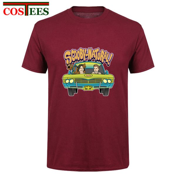 

sport 2018 tv show latest design supernatural mystery machine t shirt men's o collar men tee shirt male fashion scooby-natural t-shirt