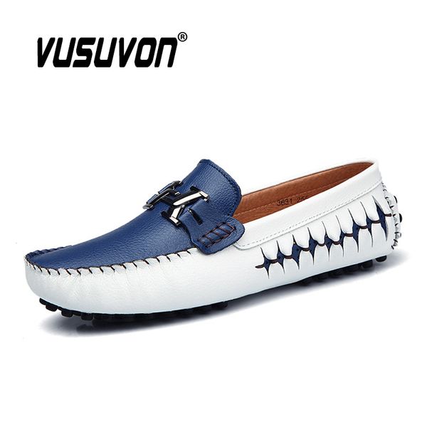 

italian designer men loafers genuine leather casual shoes men boat shoes autumn driving moccasins blue black brown flats