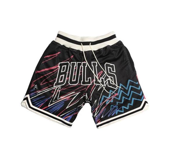 

chicago bulls men sublimated shorts just don by mitchell & ness basketball shorts pocket pants s-2xl, Black