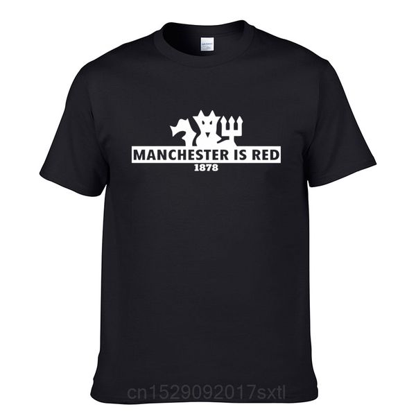 

manchester is red tshirt tshirts new men's casual summer cotton tshirts hip hop streetwear harajuku shirts