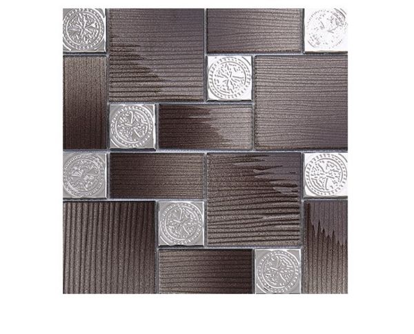 

2020 european style bright stainless steel mosaic ktv l crystal glass mosaic background wall tile customization