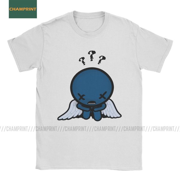 

men t-shirt the binding of isaac blue baby minimal cotton tee shirt short sleeve rebirth game lamb azazel demon t shirt 4xl 5xl