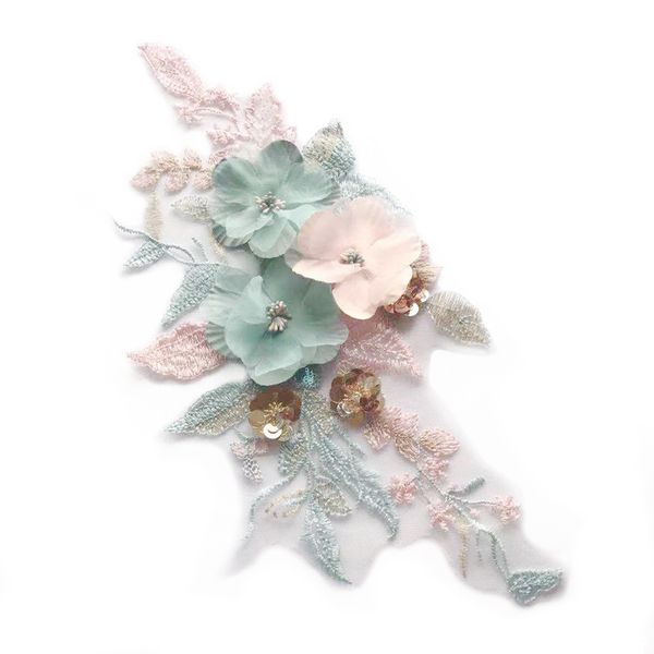 

embroidered fabric diy craft polyester handcrafts sequin fashion lace applique