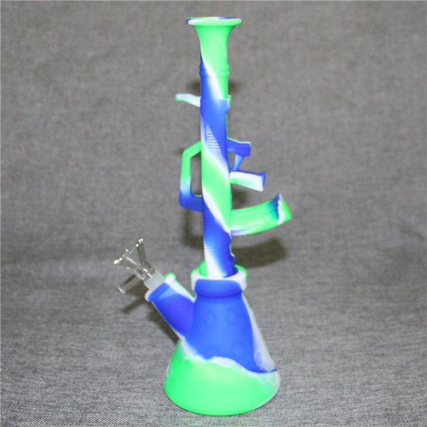 Atacado 280mm portátil inquebrável Silicone fumando cachimbo de silicone plataformas de óleo de silicone shisha hookah fumando canos de água de tabaco tubo de erva