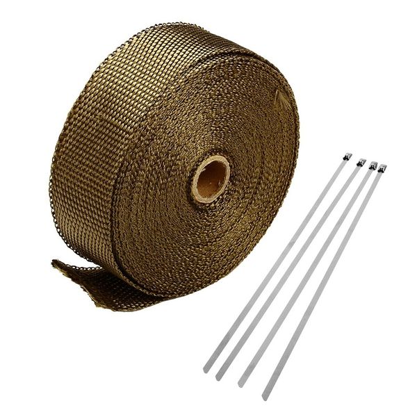 

titanium 2 inch 32ft exhaust header heat wrap trap motorcycle fiberglass +4ties