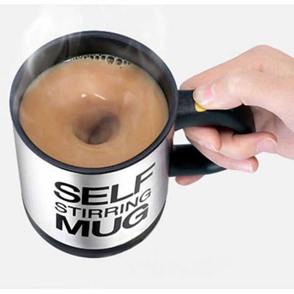 

mugs self stirring mug coffee cup 400 ml automatic electric stainless steel mixing drinking mixer kc1227