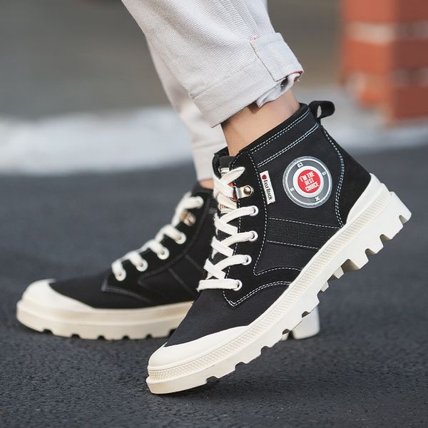 

leisure mens walking men footwear canva work boots for men ankle combat boots canvas leather sneakers flat desert