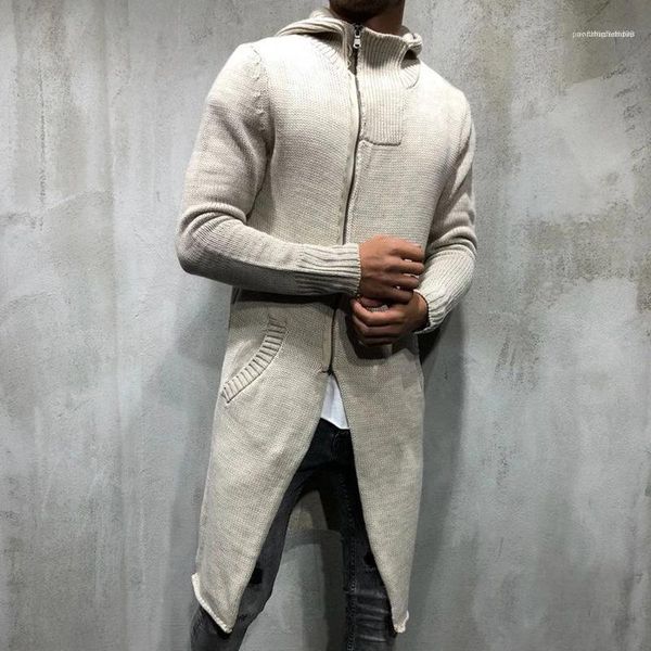 

повседневный кардиган кофты мужчины designer свитера long hooded solid, White;black