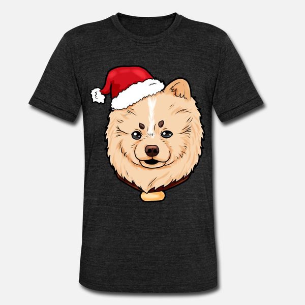 

pomeranian pomesanian dog christmas hat present t shirt men personalized cotton crew neck letters interesting casual summer style shirt