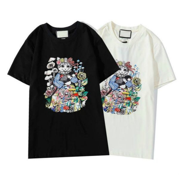 

2020 fashion t shirts for mens women tee shirts with letters animals summer novelty t-shirt men women clothing 2 colors size s-2xl, White;black