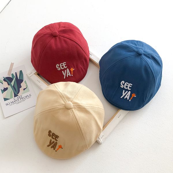 

baby hat spring and autumn boys fashion thin cap child baseball cap tide, Yellow