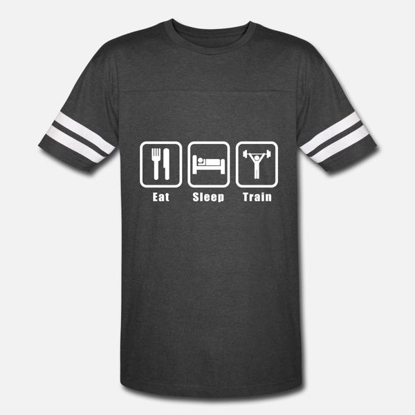 

eat sleep train men s t shirt men printing cotton round collar basic solid interesting authentic summer vintage shirt