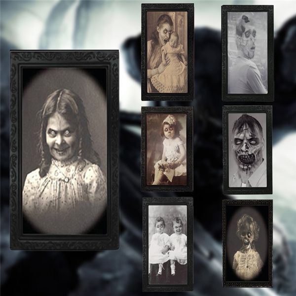 

halloween horror p frame decorative painting bar haunted house 3d ghost festival face change p frame stage decoration prop horror