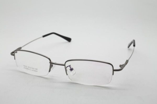 

men half-frame glasses frames metal eyeglasses women semi-rimless glasses frame 10pcs/lot, Black