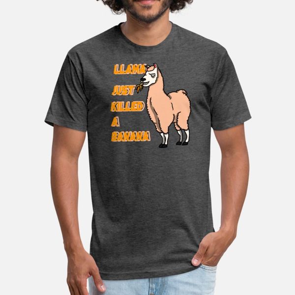 

lama with banana lamas alpaca gift t shirt men customize cotton size s-3xl letter famous casual summer vintage shirt