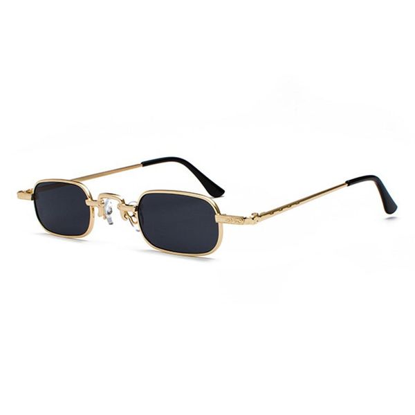 

retro punk glasses clear square sunglasses female retro sunglasses men metal frame, Silver