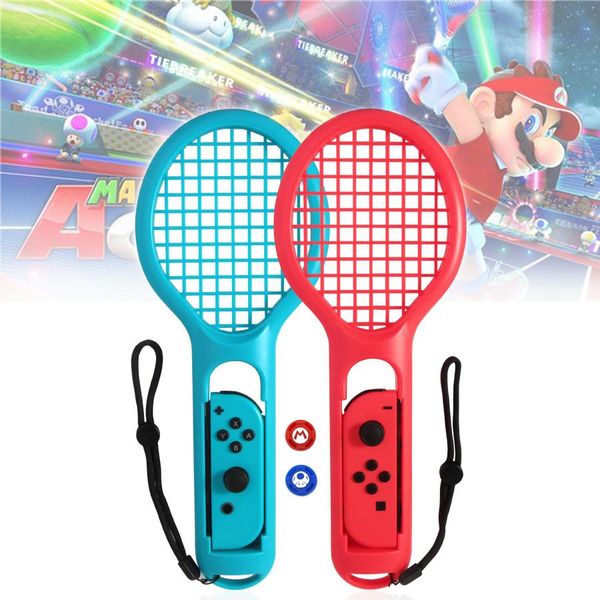 

cgjxs1 pair nintend switch joy -con abs tennis racket handle holderfor switch ns tennis aces game player with 2 analog caps