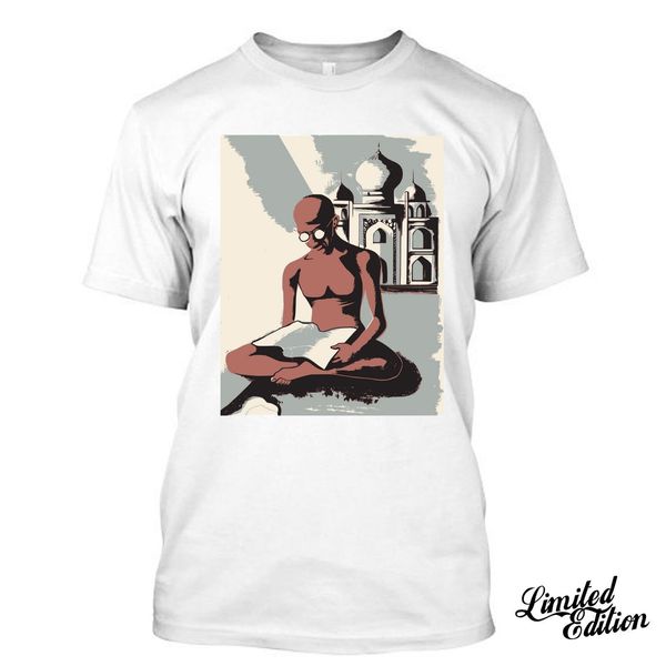 

print tees short sleeve o-neck mahatma gandhi i love india t shirt tees men summer style