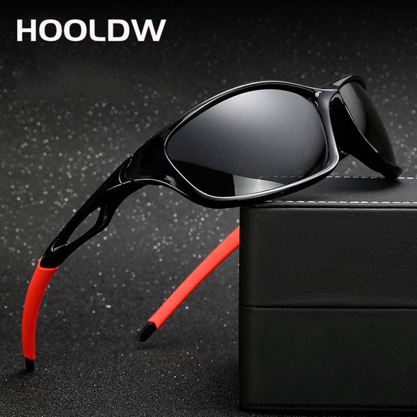 

hooldw classic polarized sunglasses men brand design sun glasses male sport fishing camping driving goggle eyewear uv400, White;black