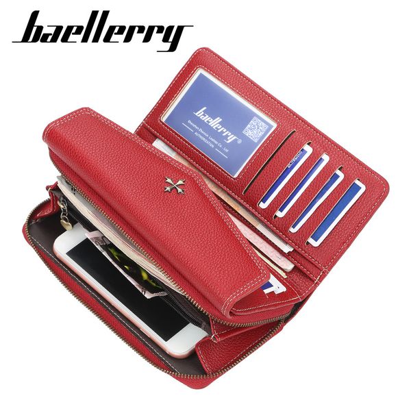 

2019 long women wallets sequined pu female wallets card holder fashion female purse zipper brand wallet for girl, Red;black
