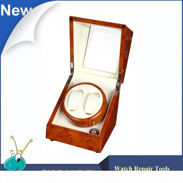 

wholesale- ultra painting yellow 2+0 watch winder,german silent motor 5 modes automatic watch winder, Black