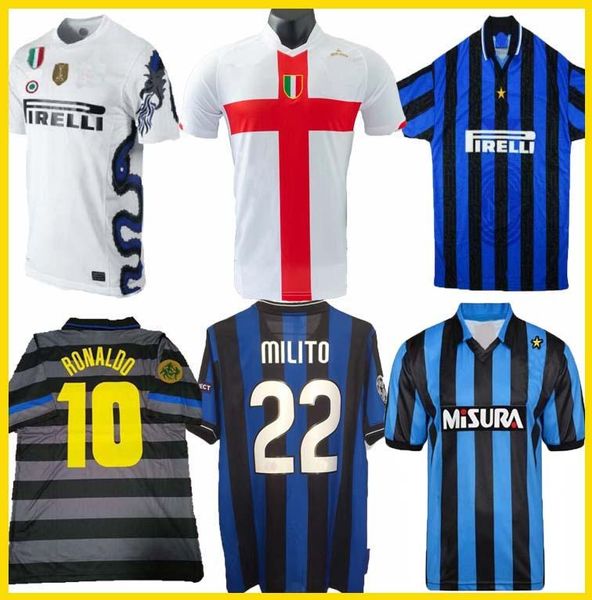 

2007 08 inter third retro soccer jerseys FIGO IBRAHIMOVIC MATERAZZI 97 classic shirt J.Zanetti ADRIANO VIEIRA BALOTELLI vintage jerse 98 99, Black;yellow